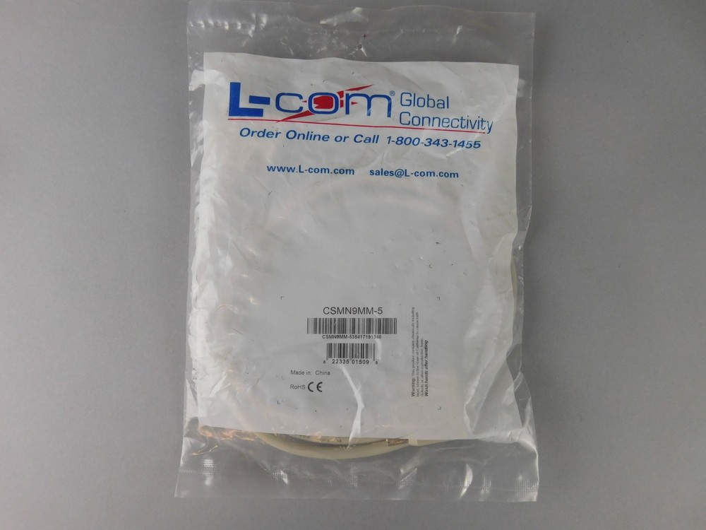 L-Com CSMN9MM-5 Data Cable - NEW Surplus!