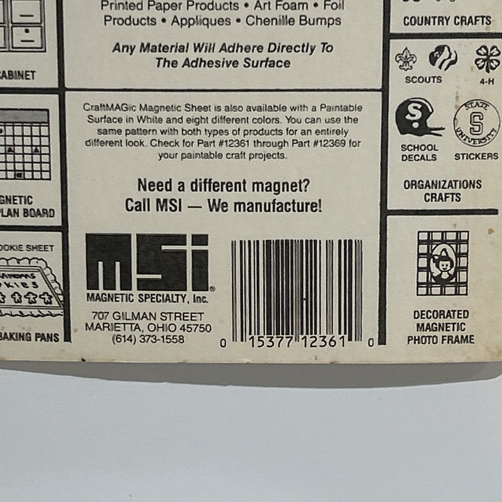 Vintage CRAFT MAGIC CRAFTMAGIC MAGNETIC SHEET 5"x8" Paintable Surface NEW