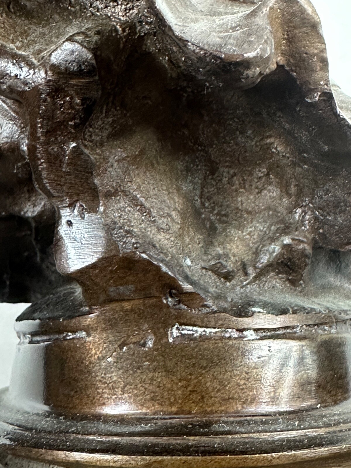 Vintage Victorian Lady Bronze Brass Statue Sculpture Holding Fan 13" High