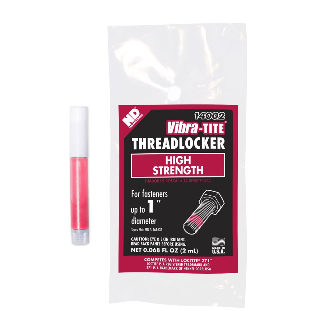 PRW Thread Locker 1294002; High Strength Red 2ml Squeeze Bottle