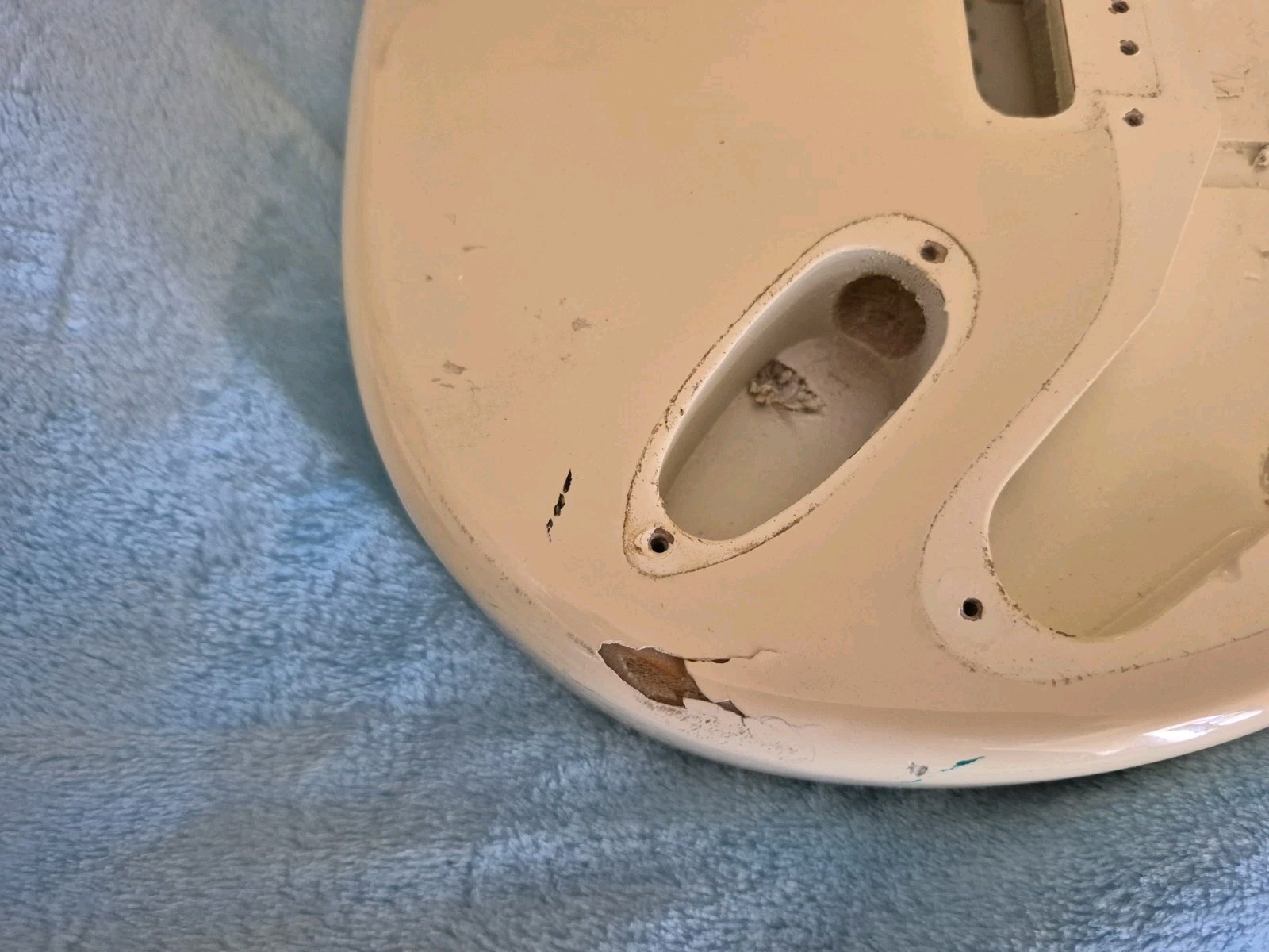 Squier By Fender Stratocaster Strat Electric Guitar Body Arctic White Reliced