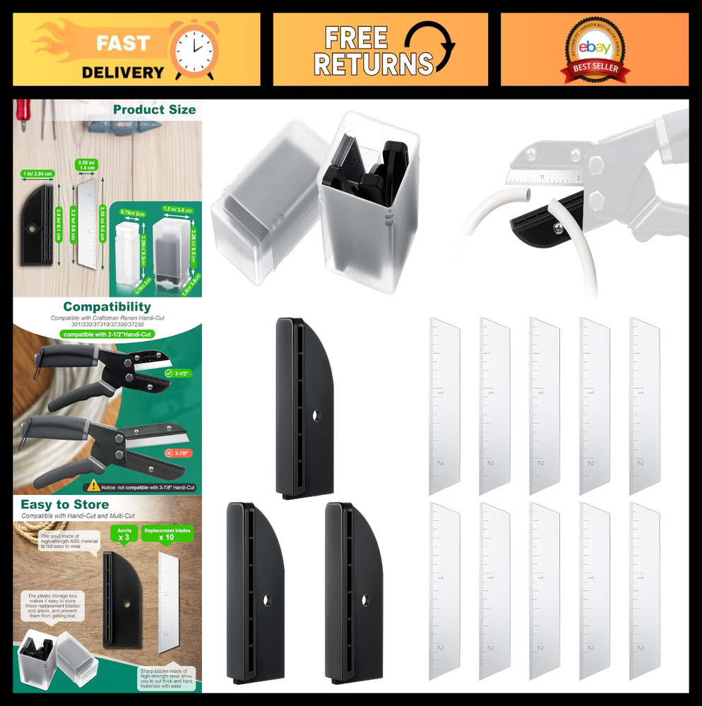 2-1/2" Replacement Blades (10) & Anvils (3) with Storage Boxes for Cutting Tools