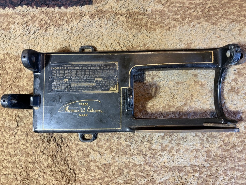 Edison Cylinder Phonograph Top Bed Plate Section