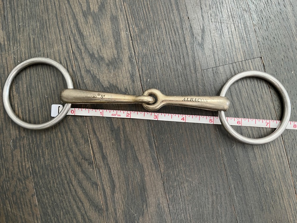 Albacon 5" Loose Ring Single Jointed Bradoon Bit