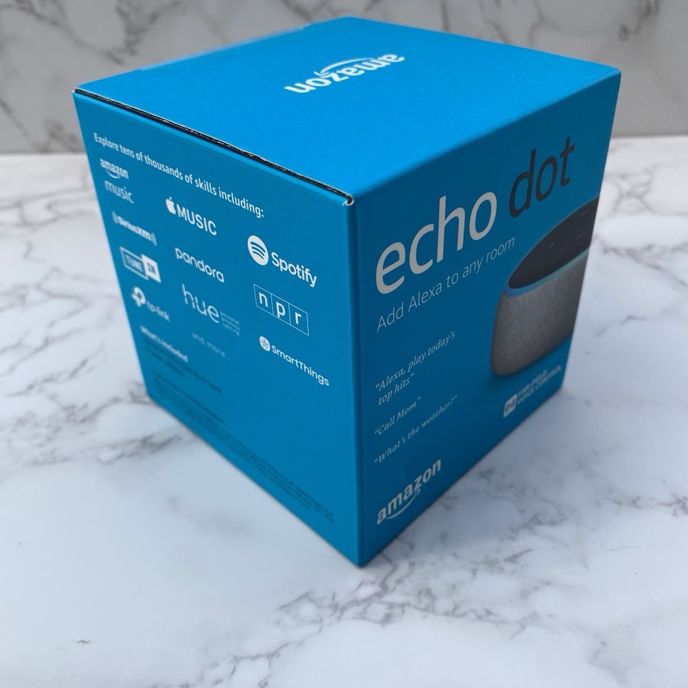 Amazon Echo Dot (3rd) Gen. Bluetooth, With Alexa. Charcoal. New / Sealed.