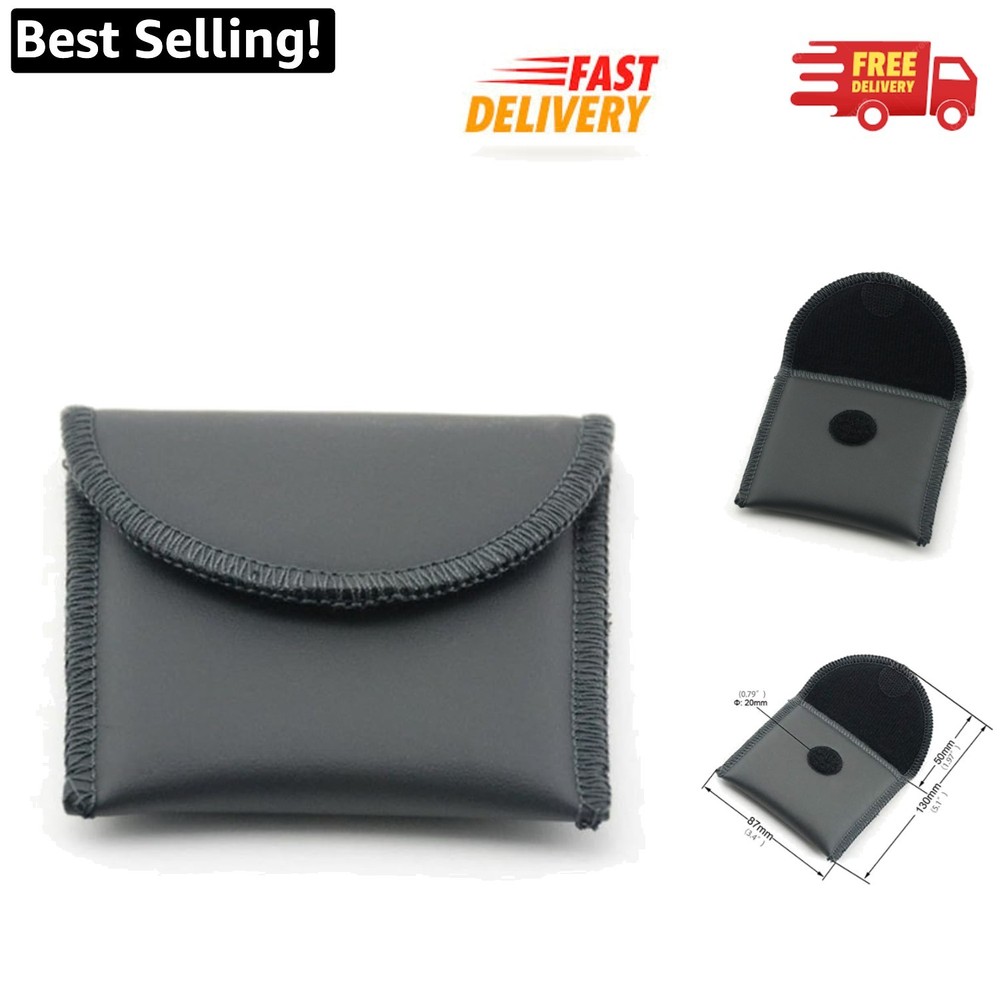 Versatile Protective Pouch for Hearing Aids - Soft Leather with Zipper Closure