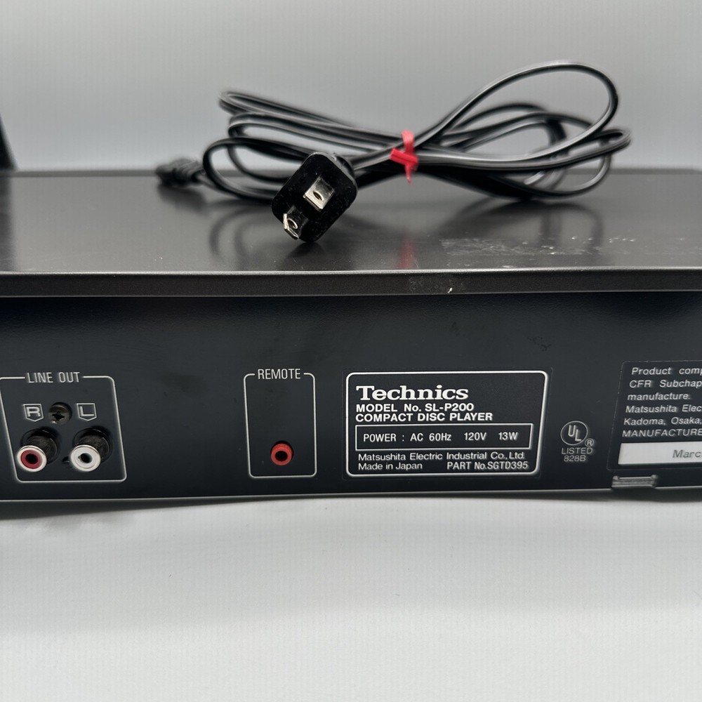 Technics SL-P200 Compact Disc Player Tested Working No Remote