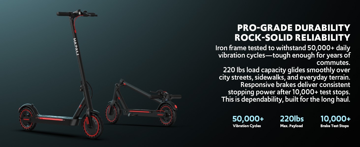 Electric Scooter Adults, Up to 21 MPH, Folding E-Scooter Built-in Side Lights
