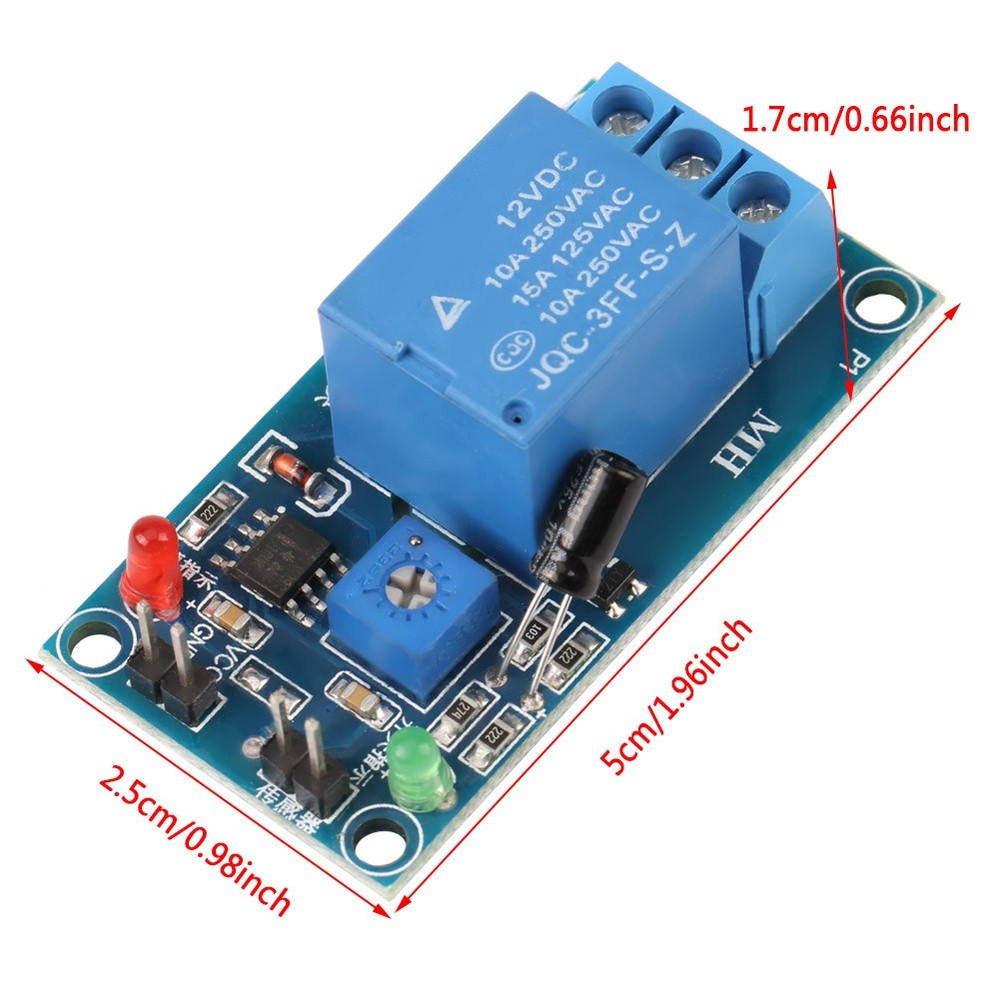 DC12V Soil Moisture Sensor Relay Control Module Automatic Watering Switch Module