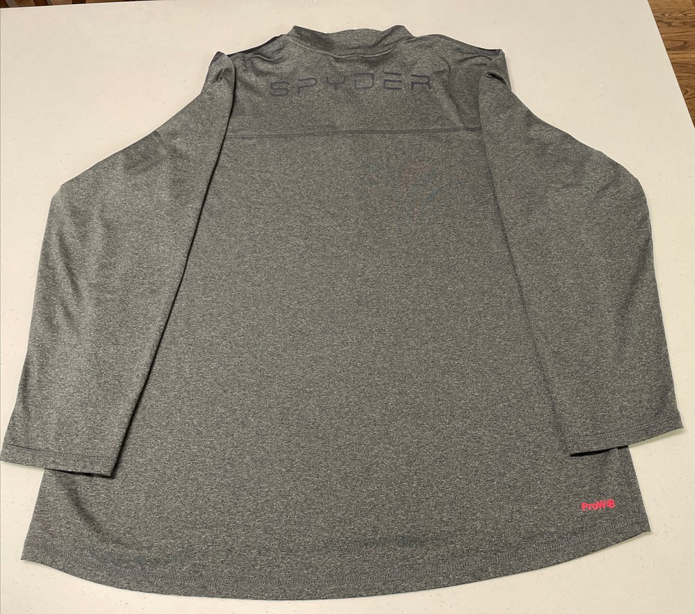SPYDER Active Blazing Gray 1/4 Zip Pullover Moisture Wicking Size XL