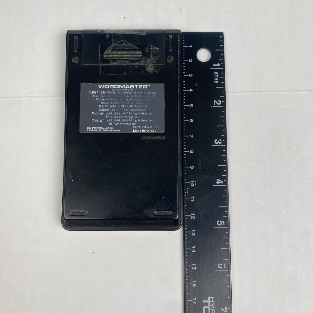 Vintage Wordmaster Model WM 1200 Electronic Dictionary Computer Handheld Retro