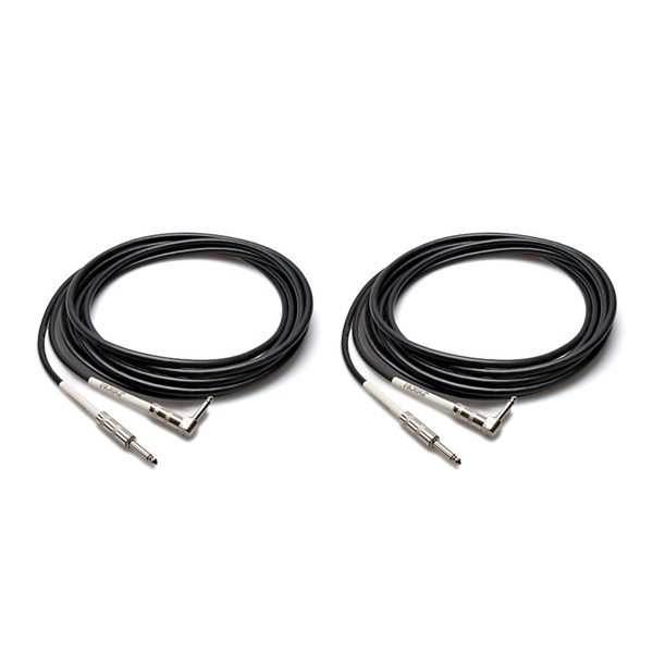 Hosa  20FT Guitar Cables w/ 1/4 Right Angle Plug 2-PACK
