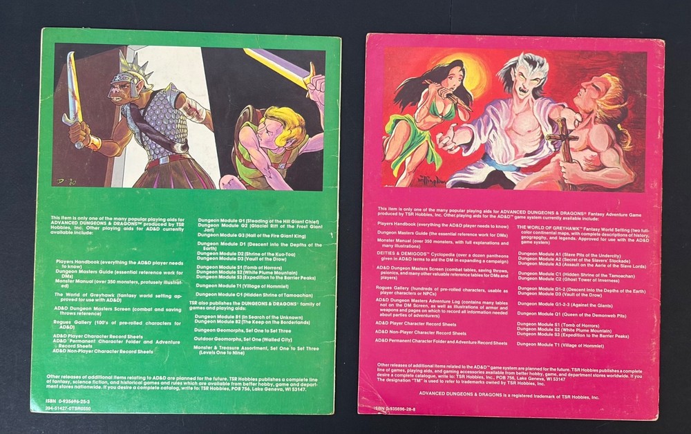 Dungeons & Dragons Advanced D&D Module A1 A4 D2 D3 TSR 1980