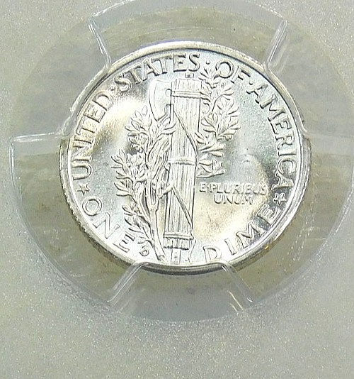 1938-D Mercury Dime PCGS MS65FB Full Bands Frosty White PQ New Holder #K470A
