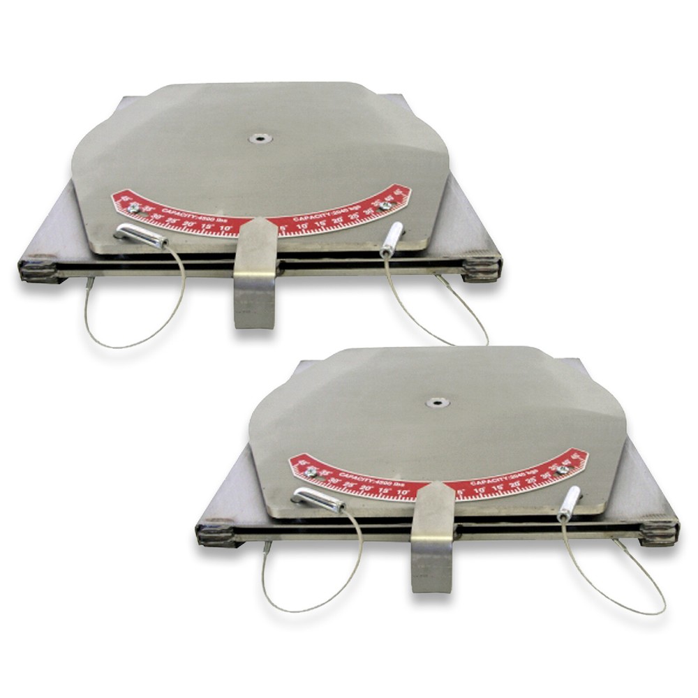 Alignment Stainless Steel Front Turn Table Plates Pair w/Pointers 14x14x1.5 USA