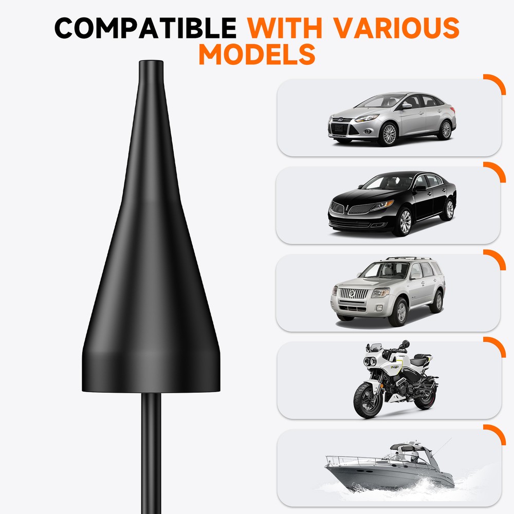 EVAP Smoke Machine Exhaust Vacuum Intake Boot Cone Adapter / Car Cap Plug Kit