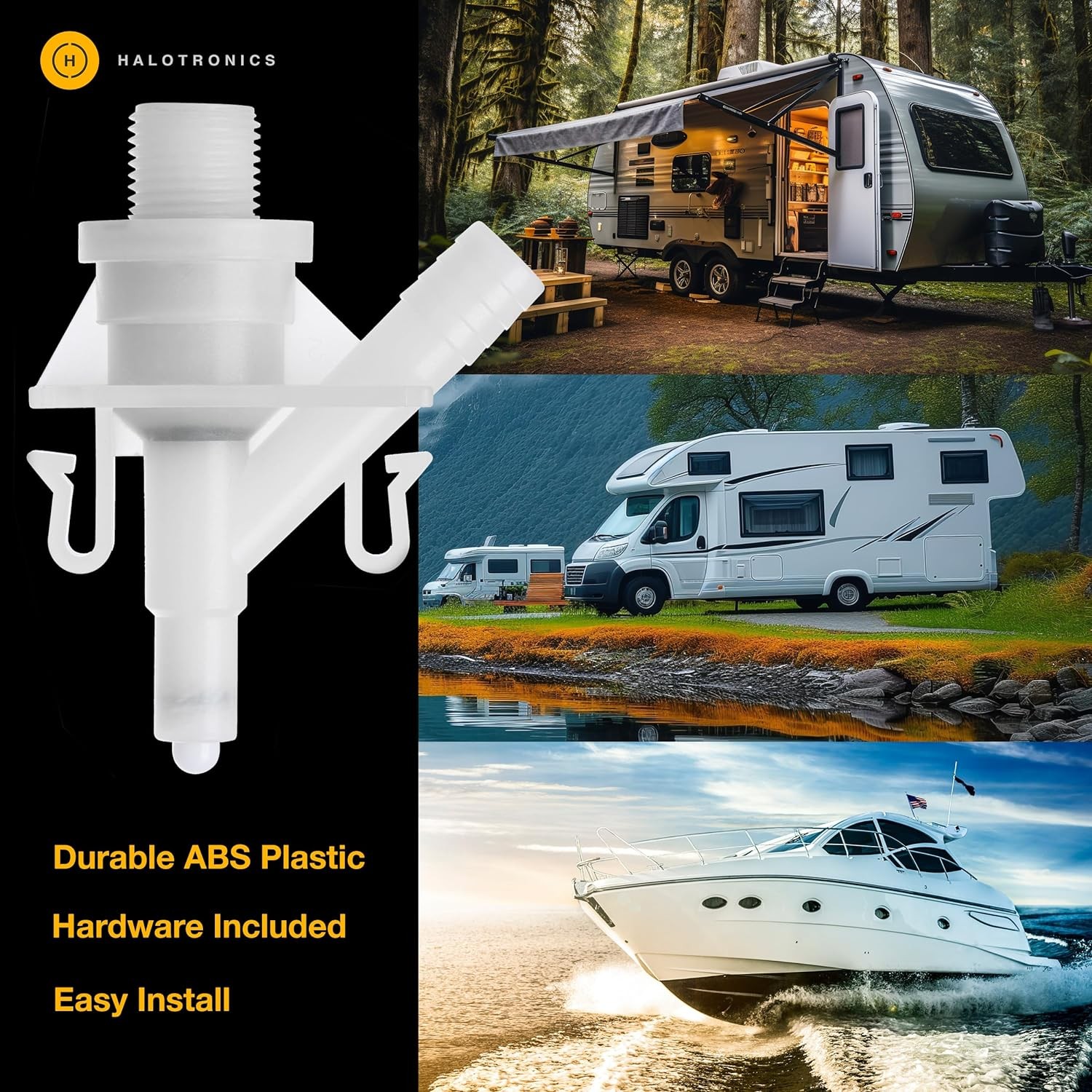 Upgraded RV Water Valve Replacement Kit for Pedal-Flush Toilets, Compatible...