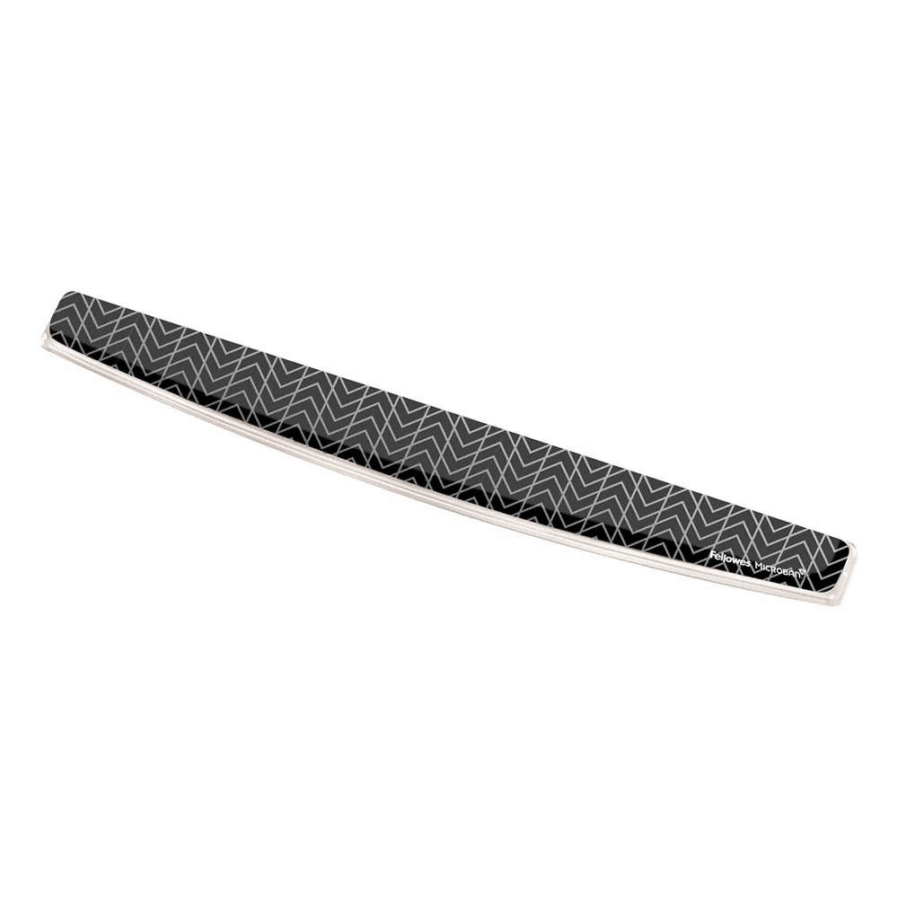 FELLOWES Wrist Rest, Black Chevron 825D64