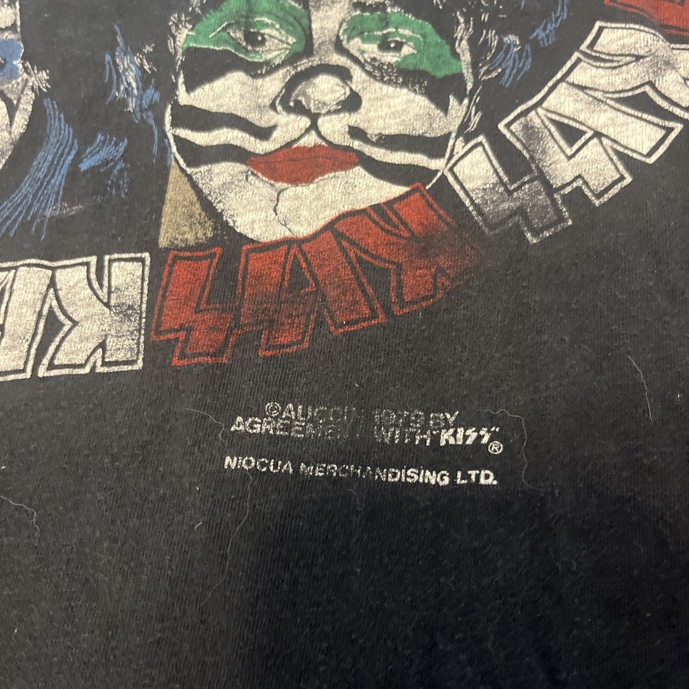 Vintage Kiss Shirt 1979 World Tour Size Small Medium Killer Fade Distressing