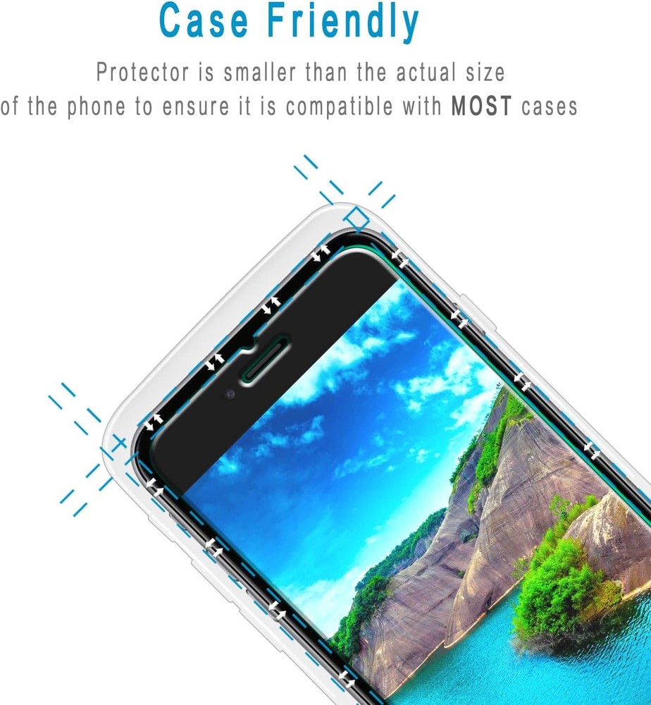 2 Pack Screen Protector for iPhone SE 3, SE 2022, iPhone SE 2, SE 2020 Temper...
