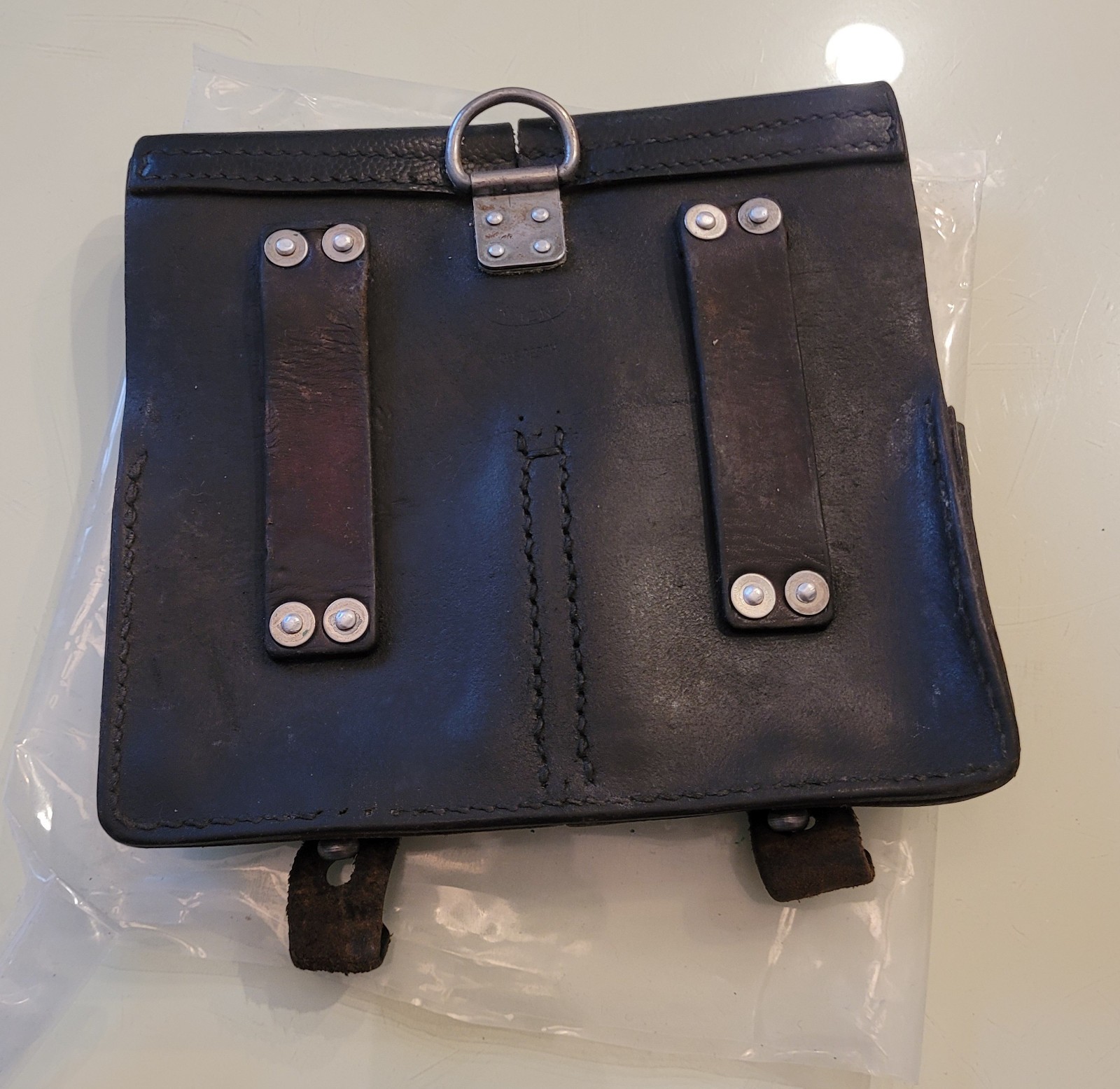 Vintage FN-FAL FAL .308 7.62x51 Austrian Leather Magazine Pouch, Surplus Miltary