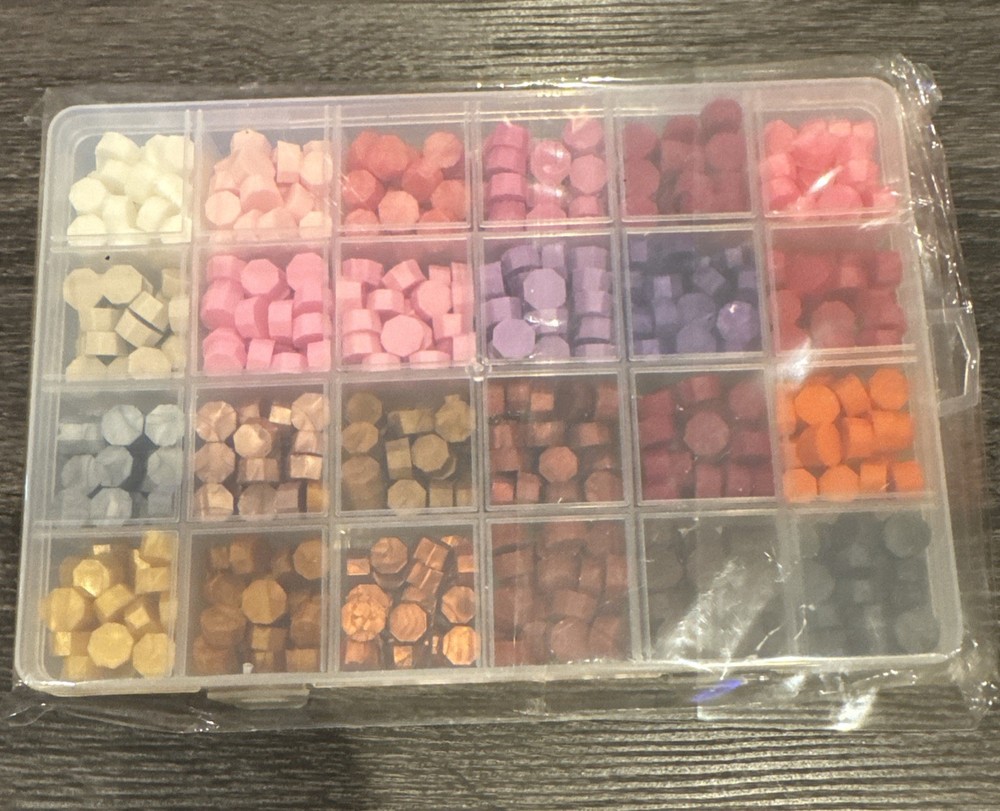 Wax Stamp Sealing Beads Set Filled Compartments!!