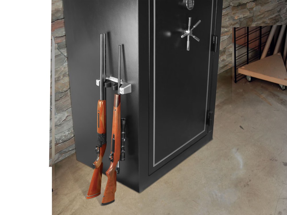 Lockdown 3 Gun Magnetic Barrel Rack Polymer Gray and Black