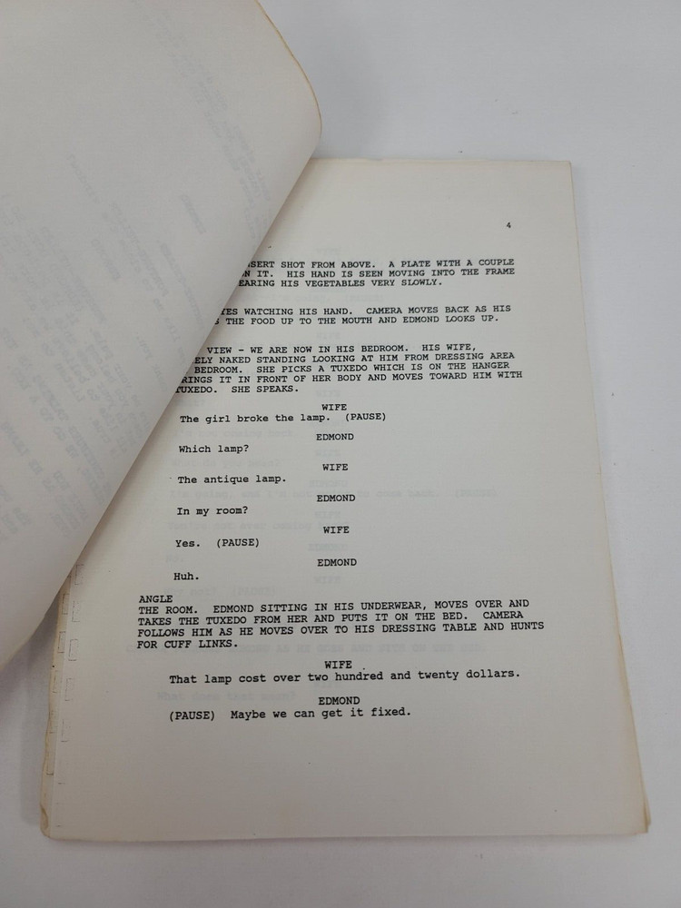 EDMOND / David Mamet 1989 Screenplay Draft Script, based on his own play