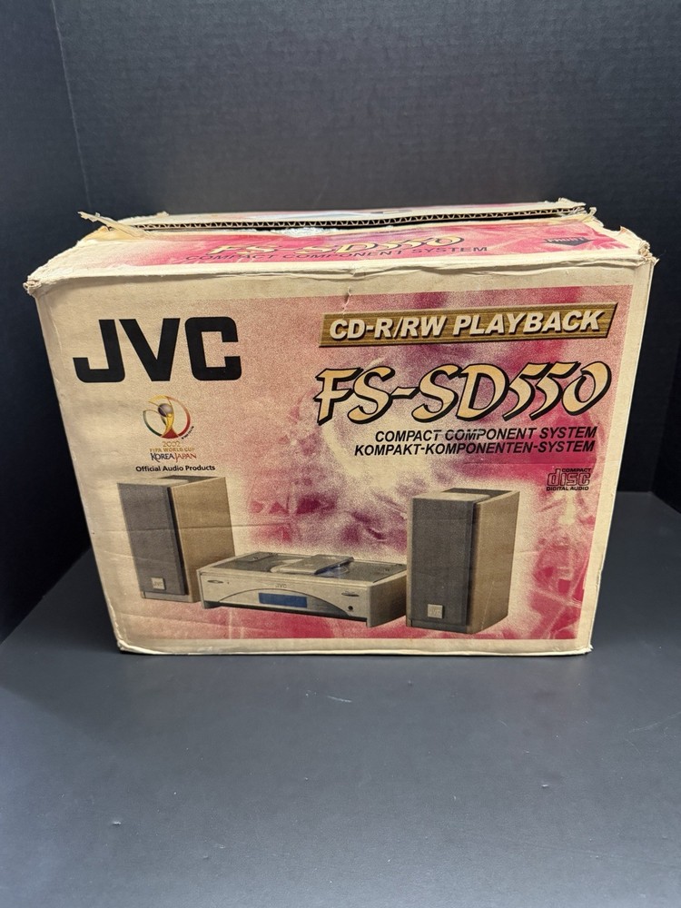 JVC FS-SD550 Compact Component System w/ Speakers Tested & Working *READ*