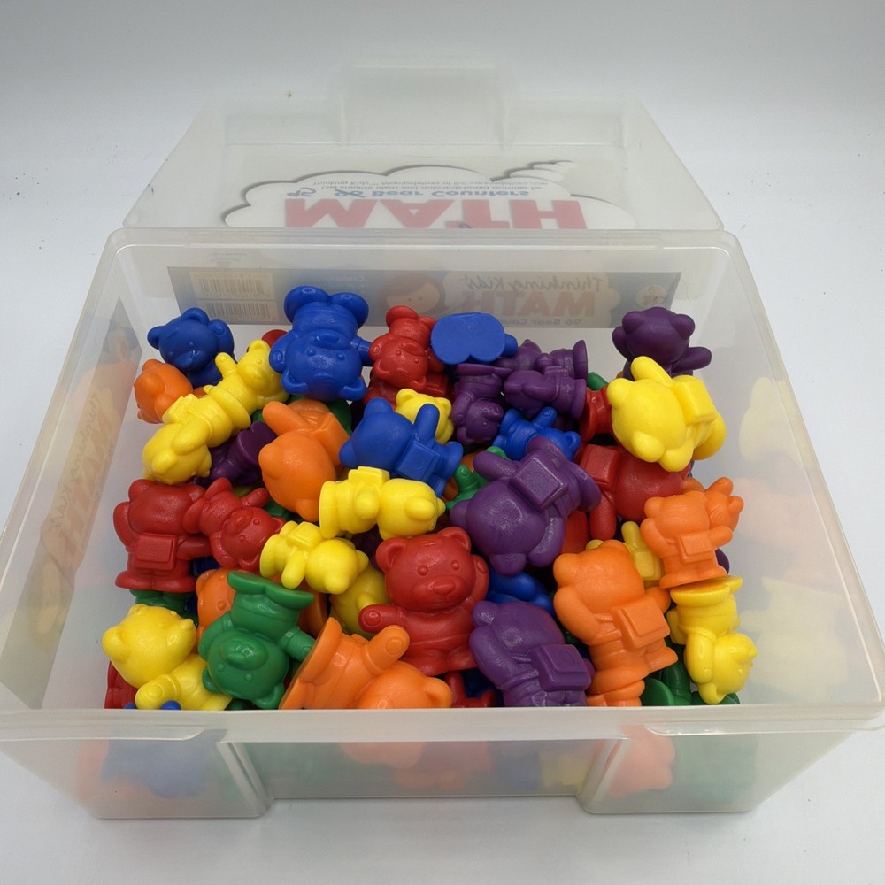Thinking Kids MATH Manipulatives 95 BEAR COUNTERS Carson-Dellosa In Case
