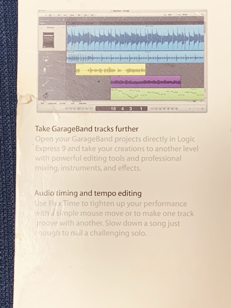 Apple Logic Express 9 & 7 Music Editing Composing for Intel-based Mac CIB w Key