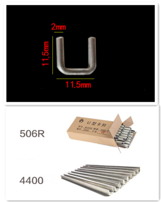 4400 pieces  U type 506R Clips for Manual U-shape Clipper