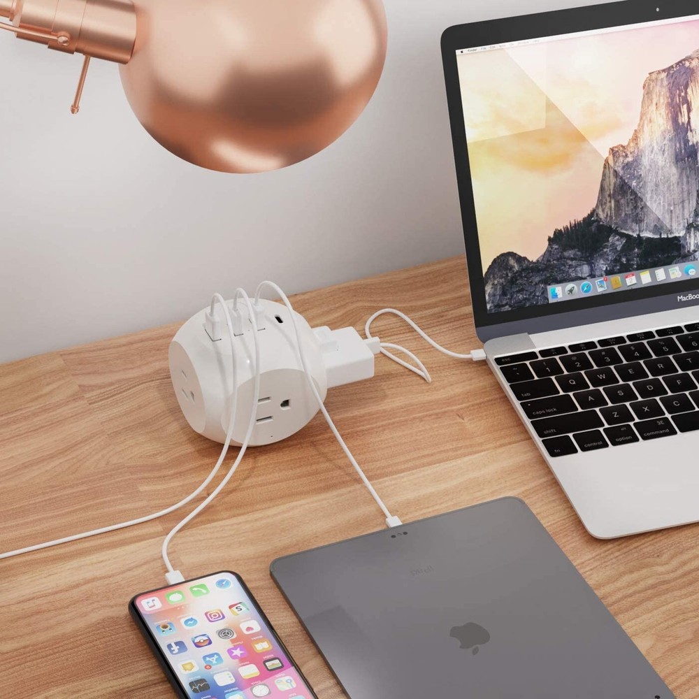 Ceptics Power Strip with USB C - Cube Power Strip