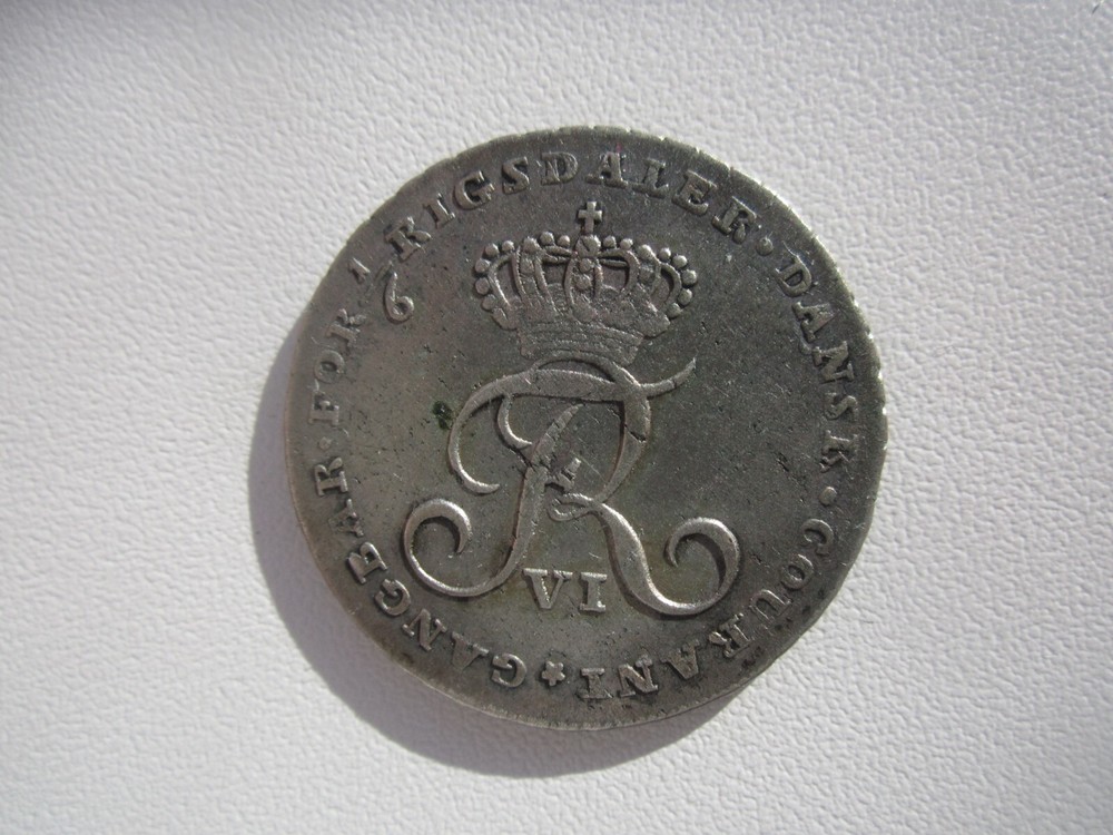 1808 DENMARK 1/6 RIGSDALER