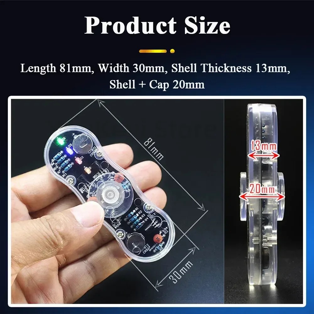 DIY LED Fidget Top Electronic Kit - Soldering Project for Students & Hobbyists