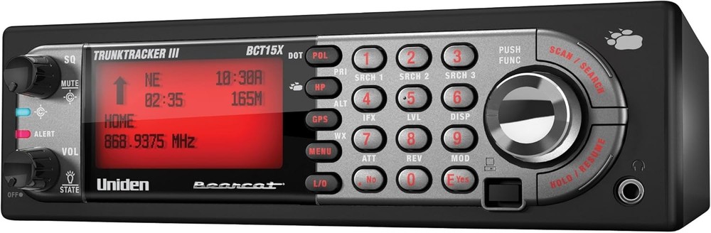 BearTracker Scanner BCT15X 9000 Channels TrunkTracker III Location-Based Black
