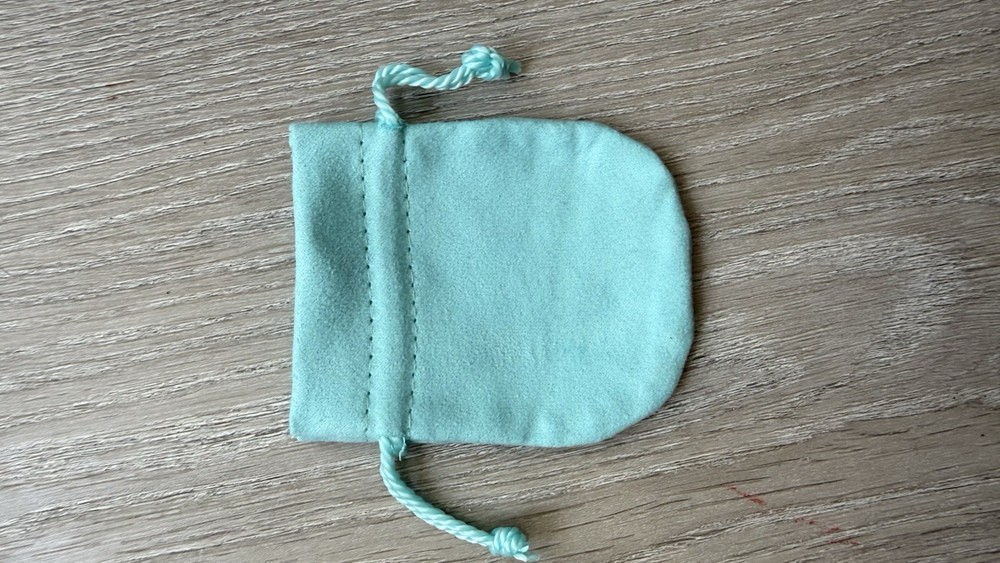 Tiffany Empty Packaging Small Blue Drawstring Closure Jewelry Pouch - New!
