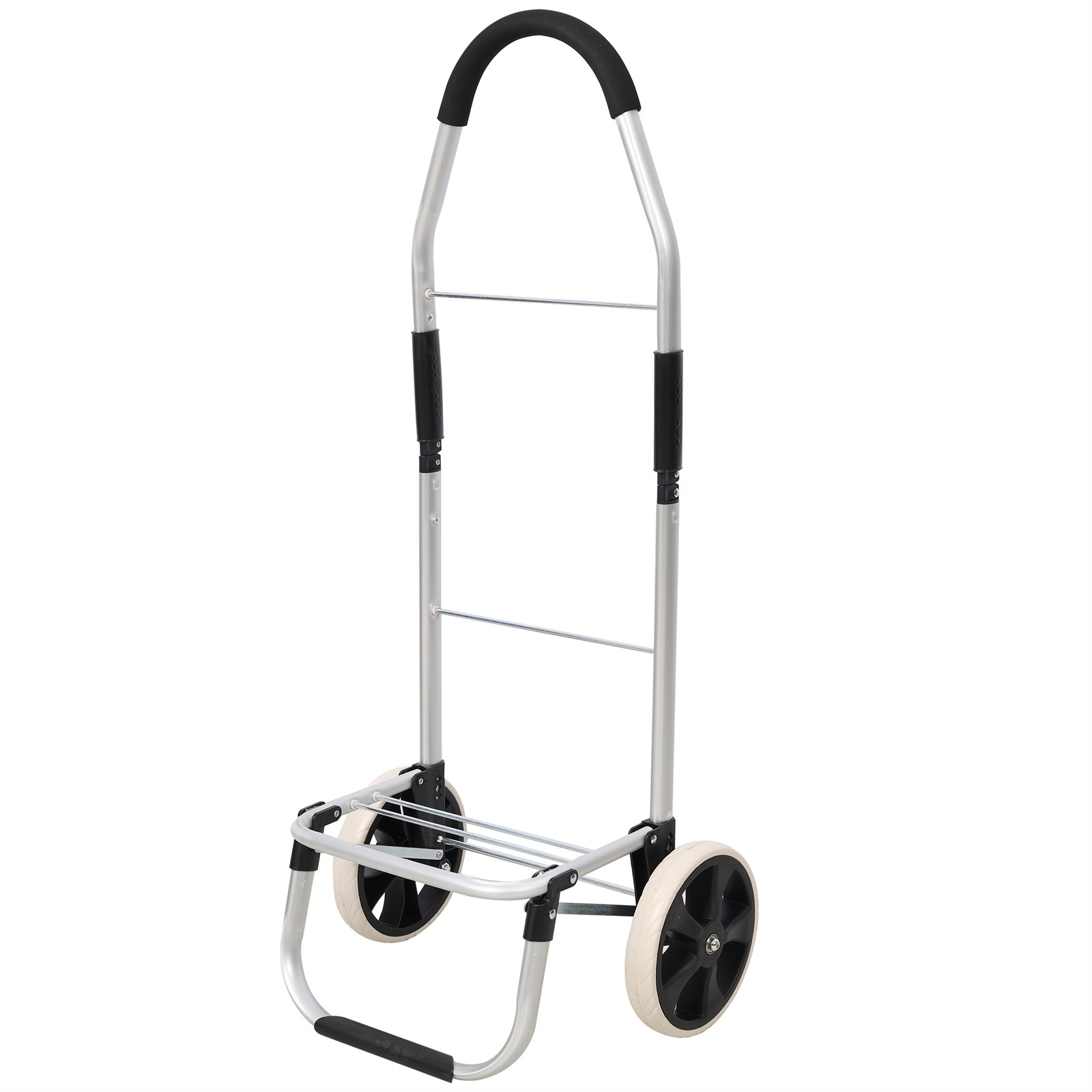 Trolley Dolly Foldable Shopping Cart for Groceries with Wheels and Removable Bag