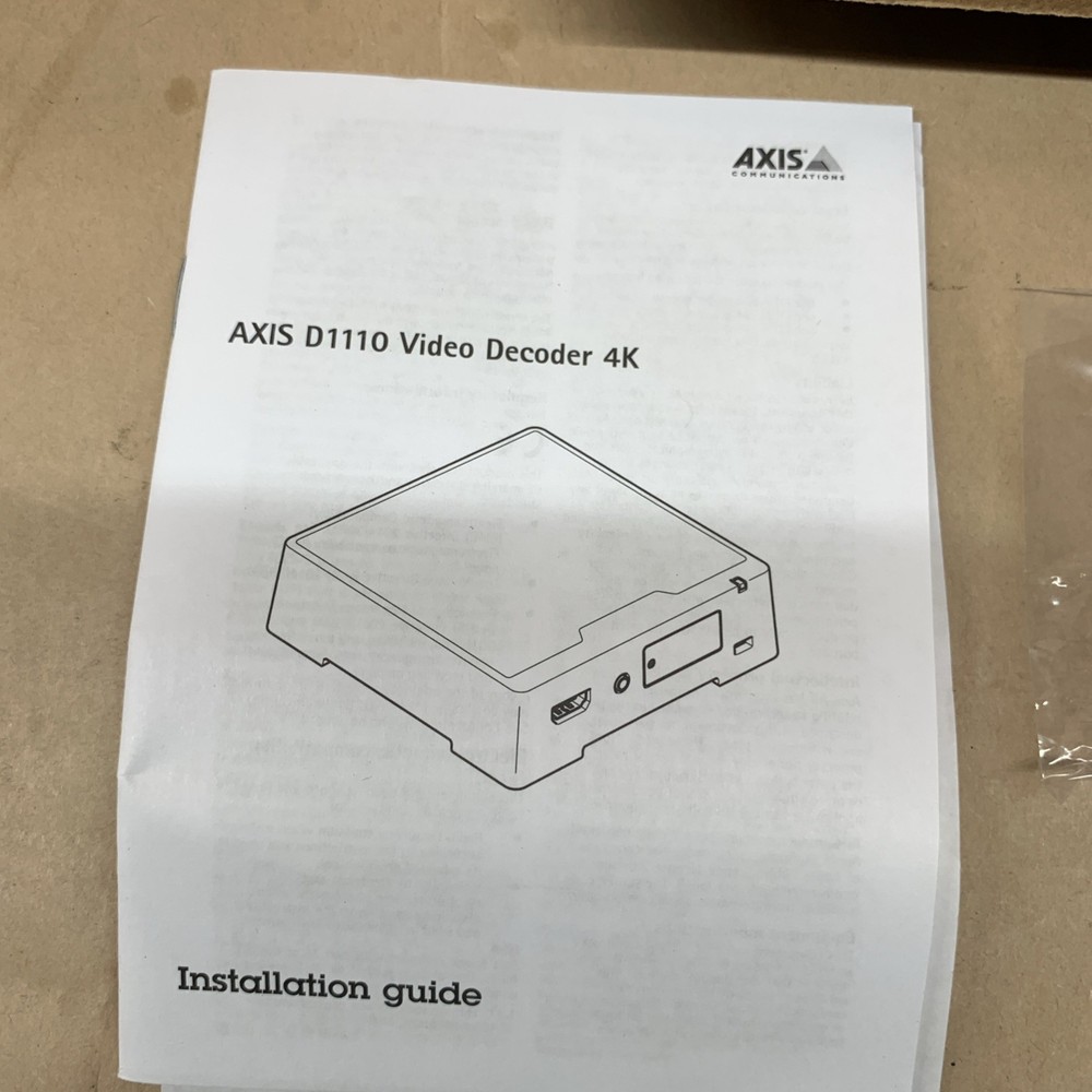 Axis D1110 Video Decoder 4K 02282-001-01 - TESTED WORKING