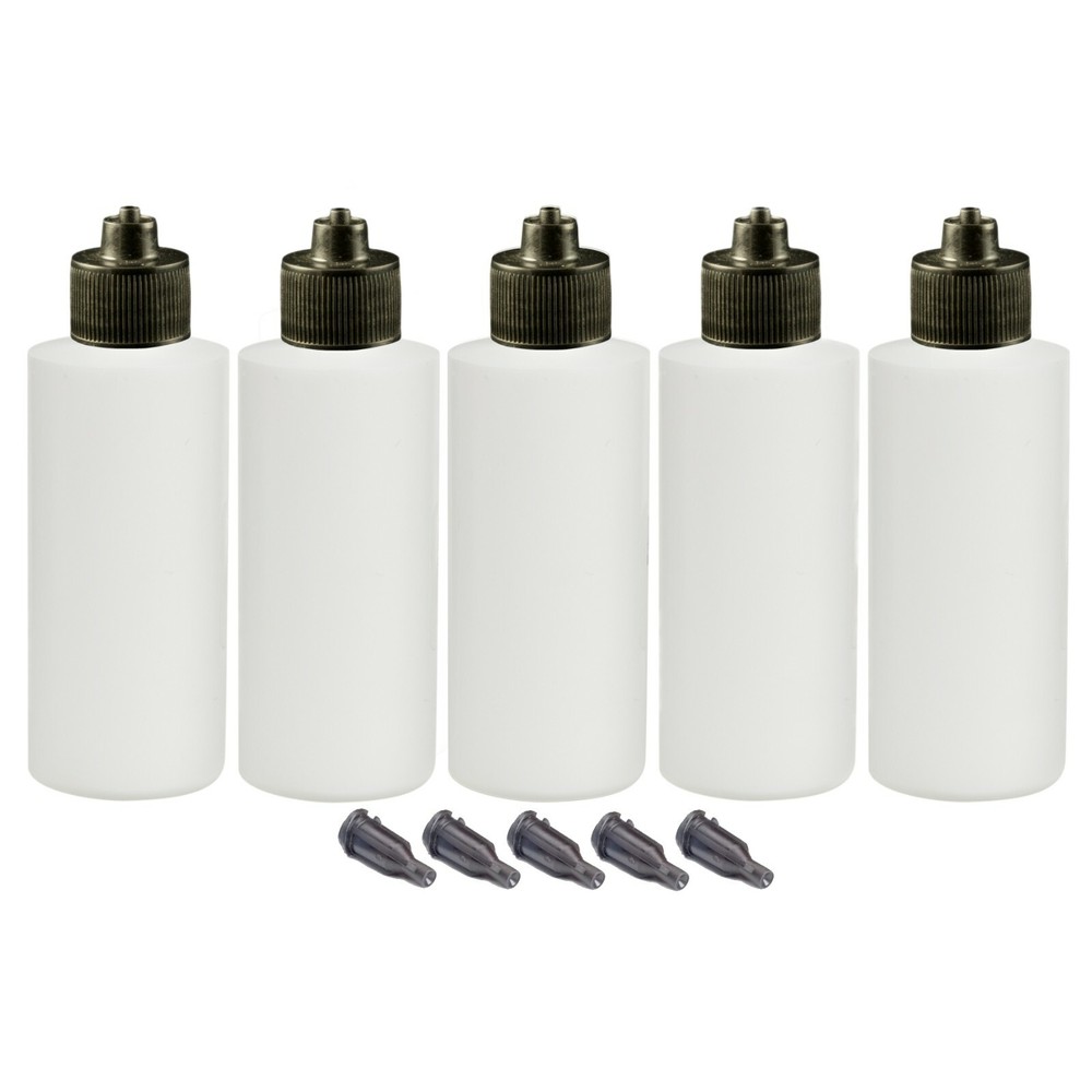 2 oz Squeeze Bottle with Luer Lock Cap & Seal - 5 pack