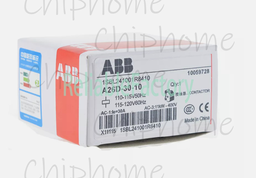New ABB A26D-30-10 110V AC Contactor