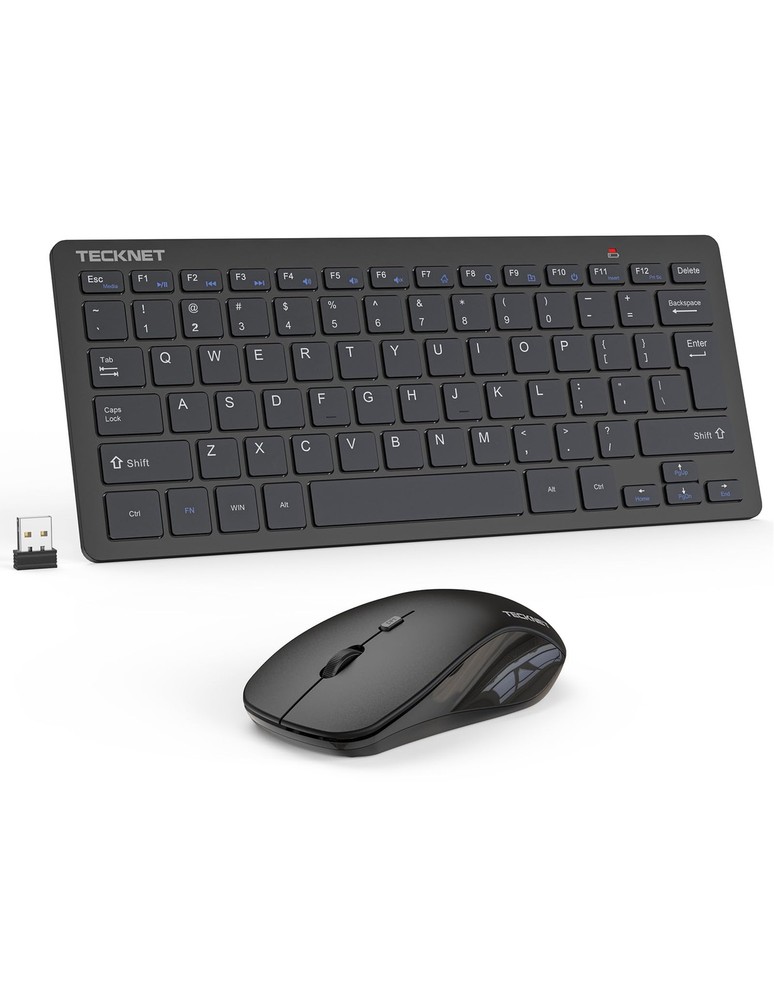 Wireless Keyboard and Mouse Combo, Mini Cordless Computer Keyboard and Mouse ...