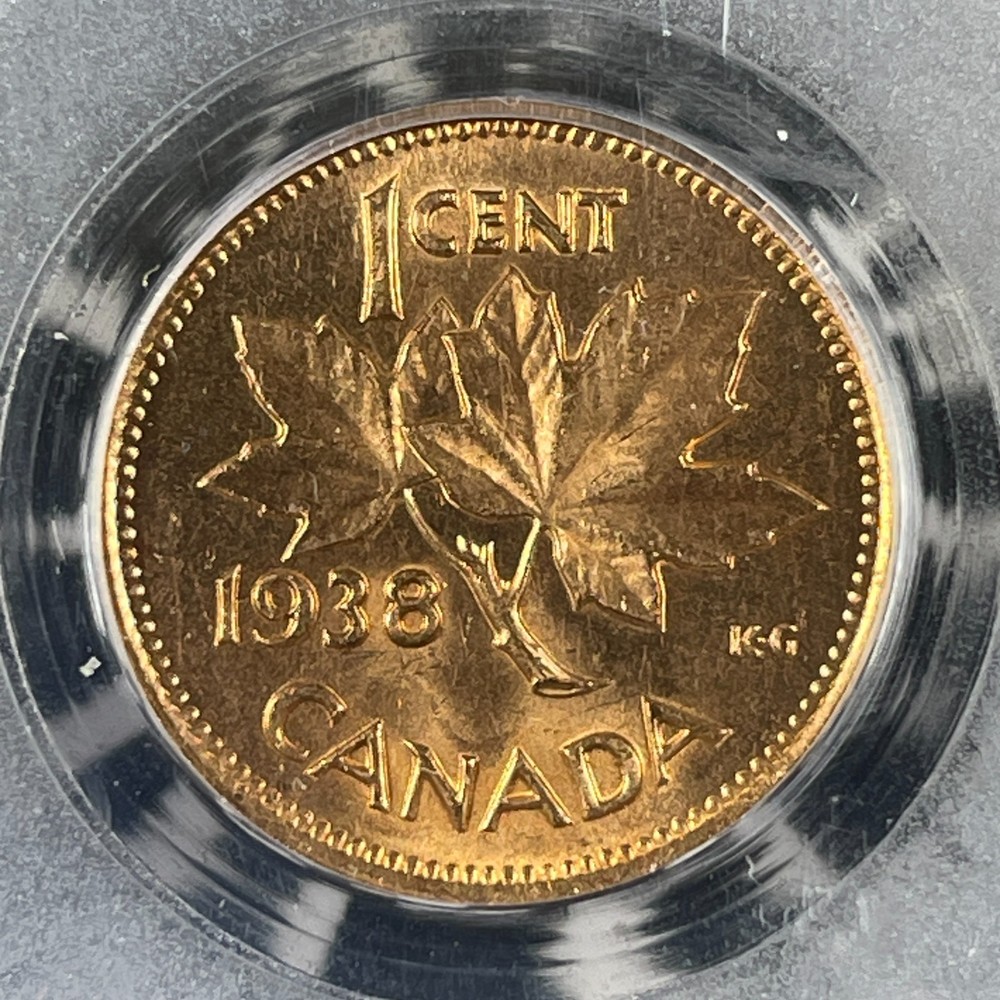 1938 Canada Small Cent PCGS MS62RD Lot#G2153 Nice UNC!