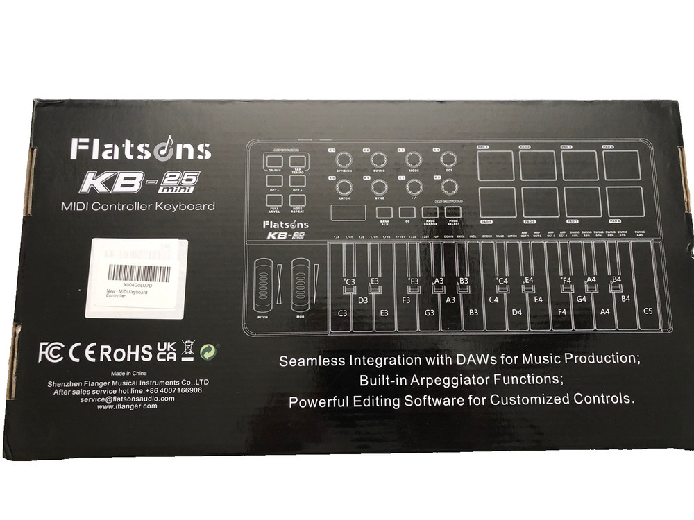 Flatsons Kb-25 Mini USB MIDI Controller Keyboard
