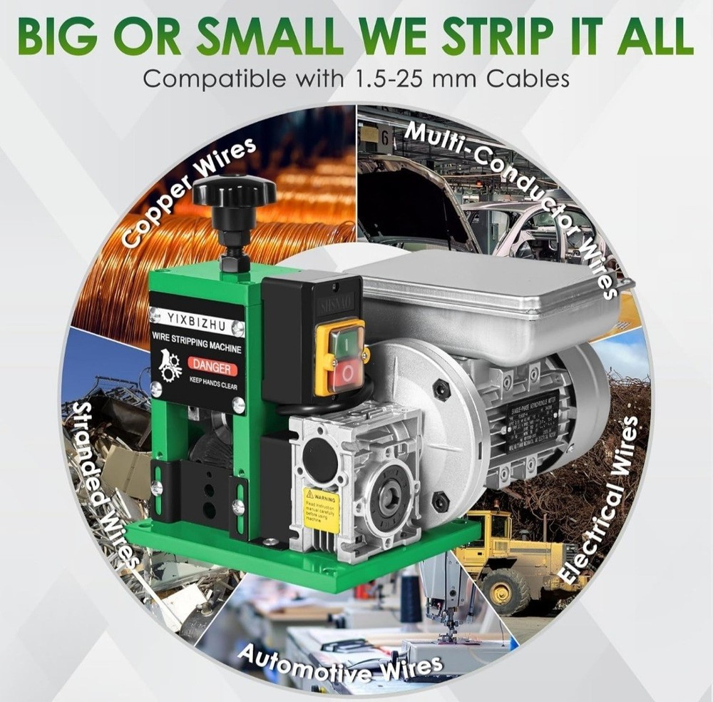 160W Electric Wire Stripper Machine, 30 m/min Automatic Cable Stripping Tool