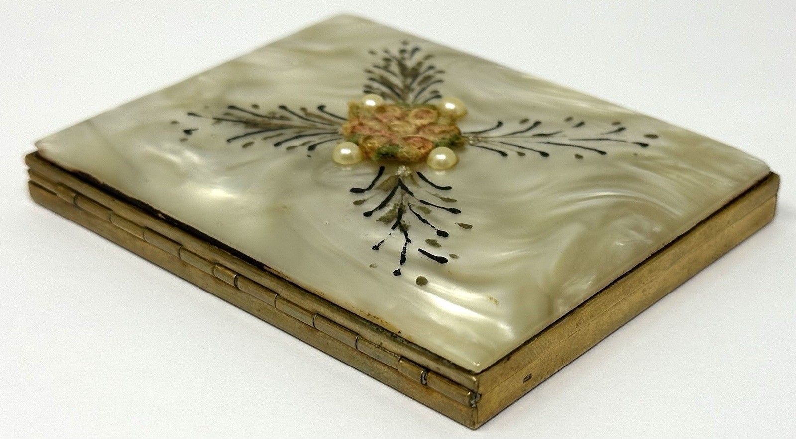 Vintage F.W Francis Webb Silver Cheroot Holder w/Mother of Pearl Cigarette Case