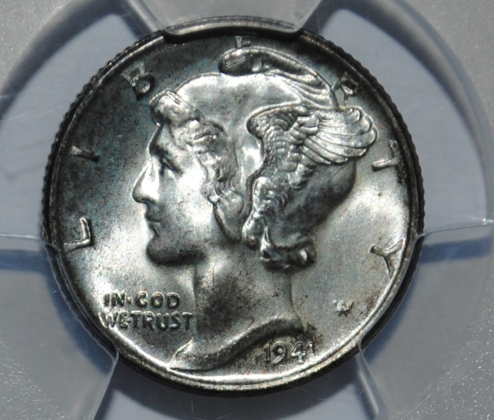 1941-S    MERCURY DIME PCGS MS66