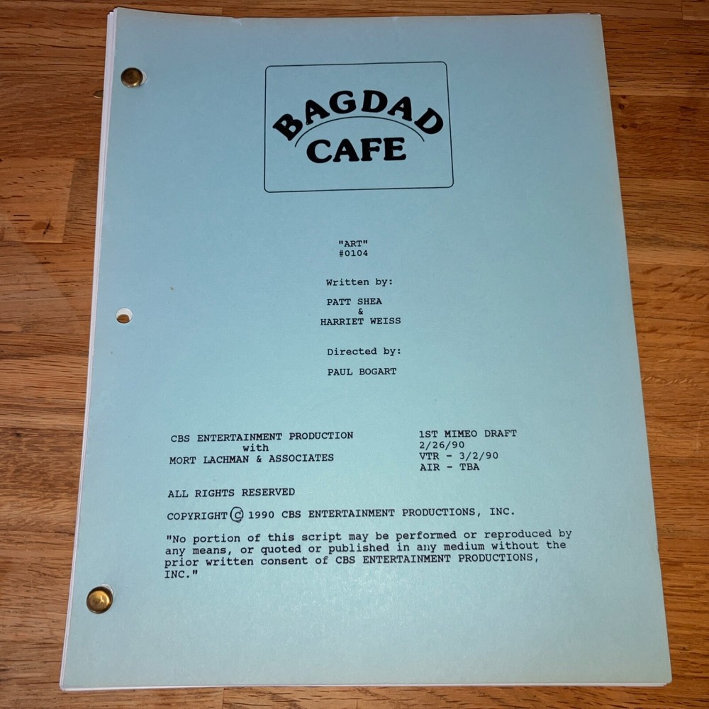 BAGDAD CAFE ('90) 9-Script Sandy Krinkski Story Editor Archive w/NOTES + COA!