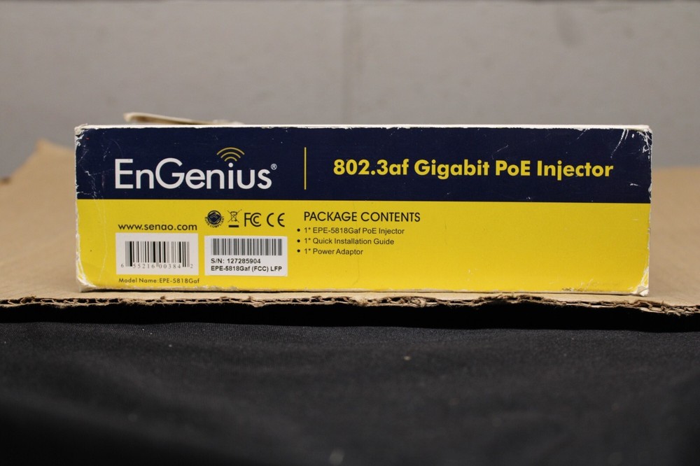 EnGenius Technologies 802.3af Gigabit PoE Injector (EPE-5818GAF) Network Device