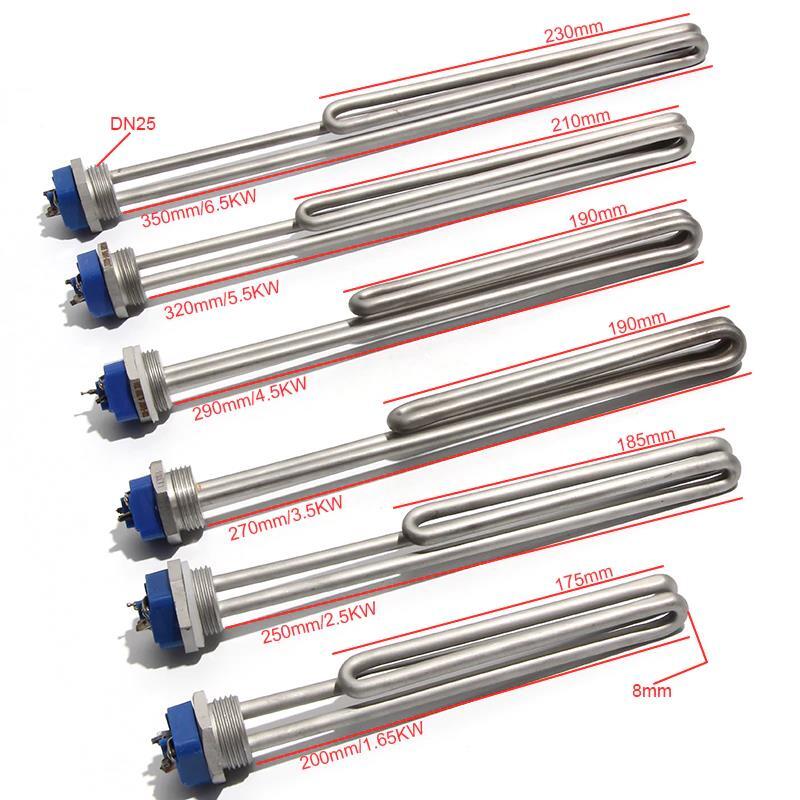 Brewer Heater Element 1" NPT Immersion Stainless Steel Heating Tube AC 120V-380V